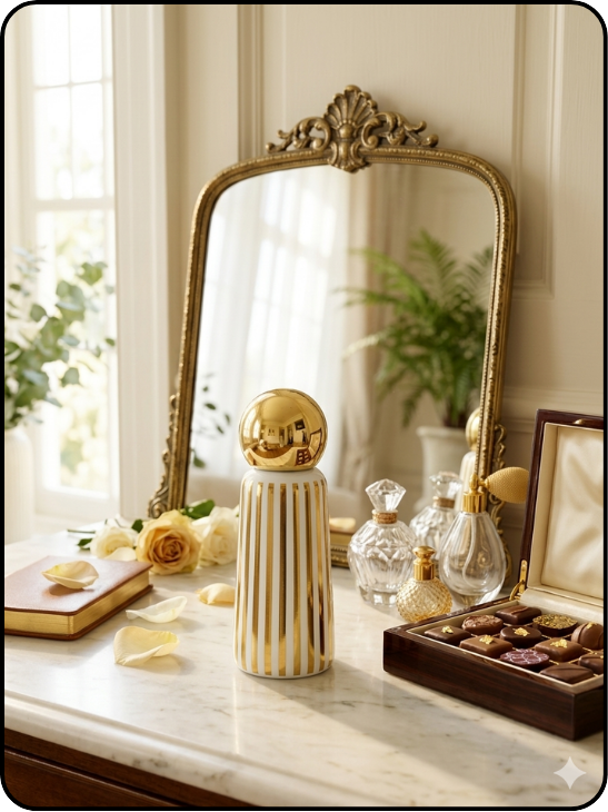 Skittle Bottle 300ml - Gold Stripe